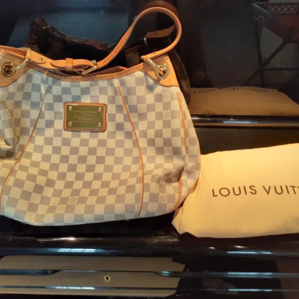 Authen Louis Vuitton Galliera PM Azur Damier Bag